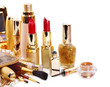 Decorative cosmetics and flower. Decorative cosmetics and flower.
