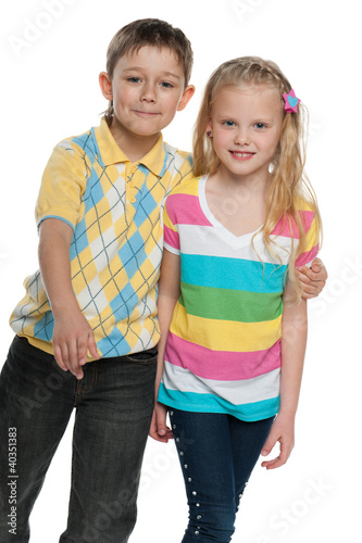 Photo: Happy boy and a girl Happy boy and a girl
