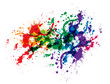 Color paint splashes. Gradient vector background