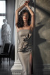 Beautiful woman wearing dress