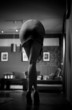 Silhouette of womans legs