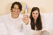 Couple with pregnancy test