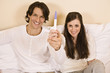 Couple with pregnancy test