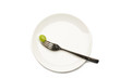 Photo: Grape on fork, directly above Grape on fork, directly above
