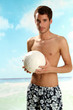 Mann am Strand