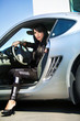 Woman in car