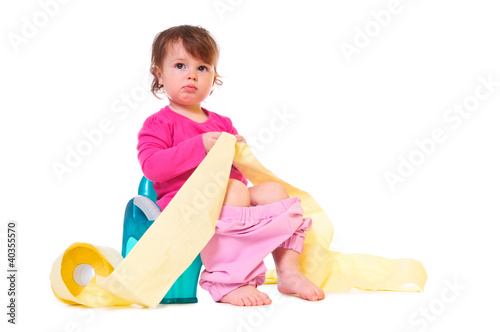Photo: baby on the pot baby on the pot