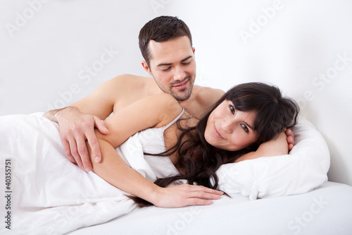 Photo: Lovely young couple sleeping Lovely young couple sleeping
