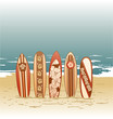 Surfboards on the beach