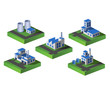 Vector: Isometric factory Isometric factory