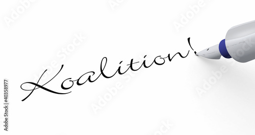 Illustration: Stift Konzept - Koalition! Stift Konzept - Koalition!