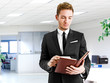 Businessman reading
