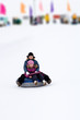 woman riding with daughter