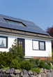 White house with solar panels