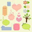 Vector: Lovely spring scrapbook elements for kids Lovely spring scrapbook elements for kids