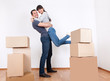 Couple moving into new house