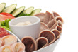 assorted sausages and vegetables