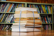 Old books against