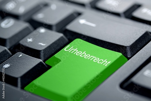 Foto: Urheberrecht grüne Taste Urheberrecht grüne Taste