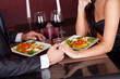 Photo: Couple at romantic dinner in restaurant Couple at romantic dinner in restaurant
