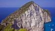 Skała nad zatoką wraku na wyspie Zakynthos, Grecja