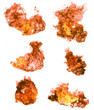 High resolution fire collection isolated on white background High resolution fire collection isolated on white background