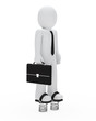 businessman with springs