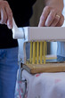 Woman preparing homemade pasta