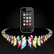 Vector: Smartphone apps icons presentation Smartphone apps icons presentation