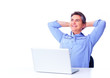Happy man with laptop computer. Happy man with laptop computer.