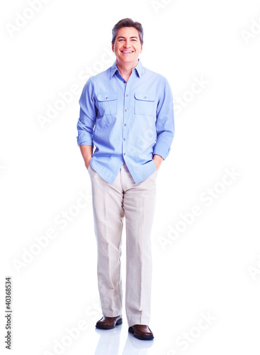 Foto: Handsome smiling man. Handsome smiling man.