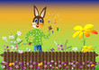 Happy Easter holiday color postcards