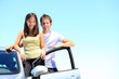 Couple and new car