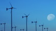 wind turbine and moon