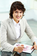 Happy business lady