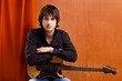 british indie pop rock look young musician guitar player british indie pop rock look young musician guitar player