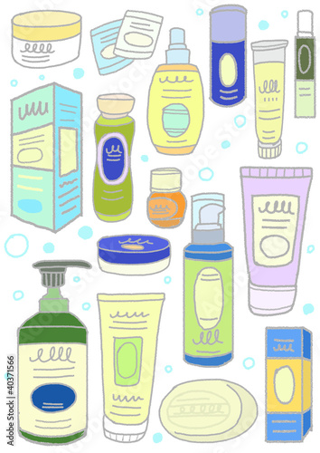 Illustration: 化粧品でお肌のスキンケア 化粧品でお肌のスキンケア