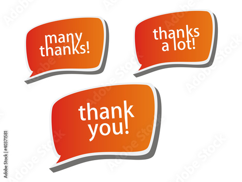 Illustration: Thank you - grateful color bubbles design Thank you - grateful color bubbles design
