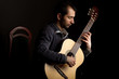 Musician playing guitar Musician playing guitar