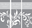 Set of floral invitation cards