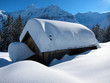Winter Berghütte Schreckhorn