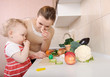 Vegetable salad preparation