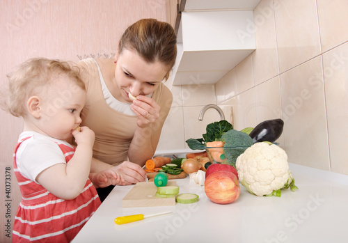 Photo: Vegetable salad preparation Vegetable salad preparation