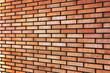 Grunge Red yellow beige tan fine brick wall texture perspective