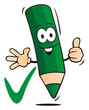 Green Pencil Check OK