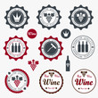 Vector: Quality Wine Labels with retro vintage styled design Quality Wine Labels with retro vintage styled design
