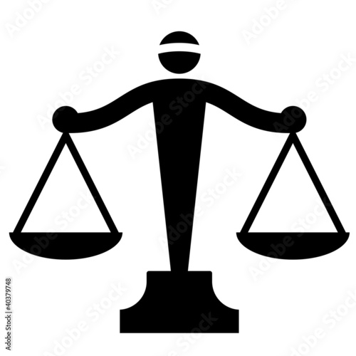 Vector: Vector icon of justice scales Vector icon of justice scales