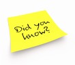 Notizzettel - Did you know?