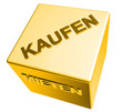 3D Goldwürfel - MIETEN - KAUFEN
