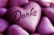 Herz mit der Inschrift Danke